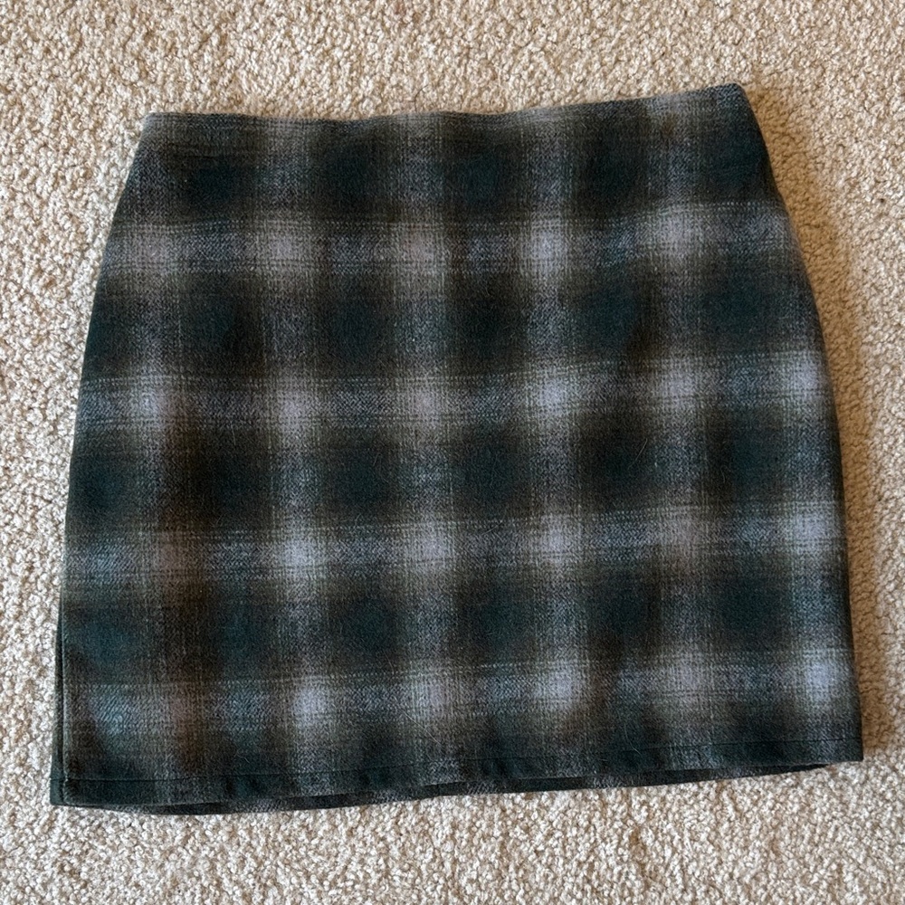 Primark Dark Plaid Mini Skirt